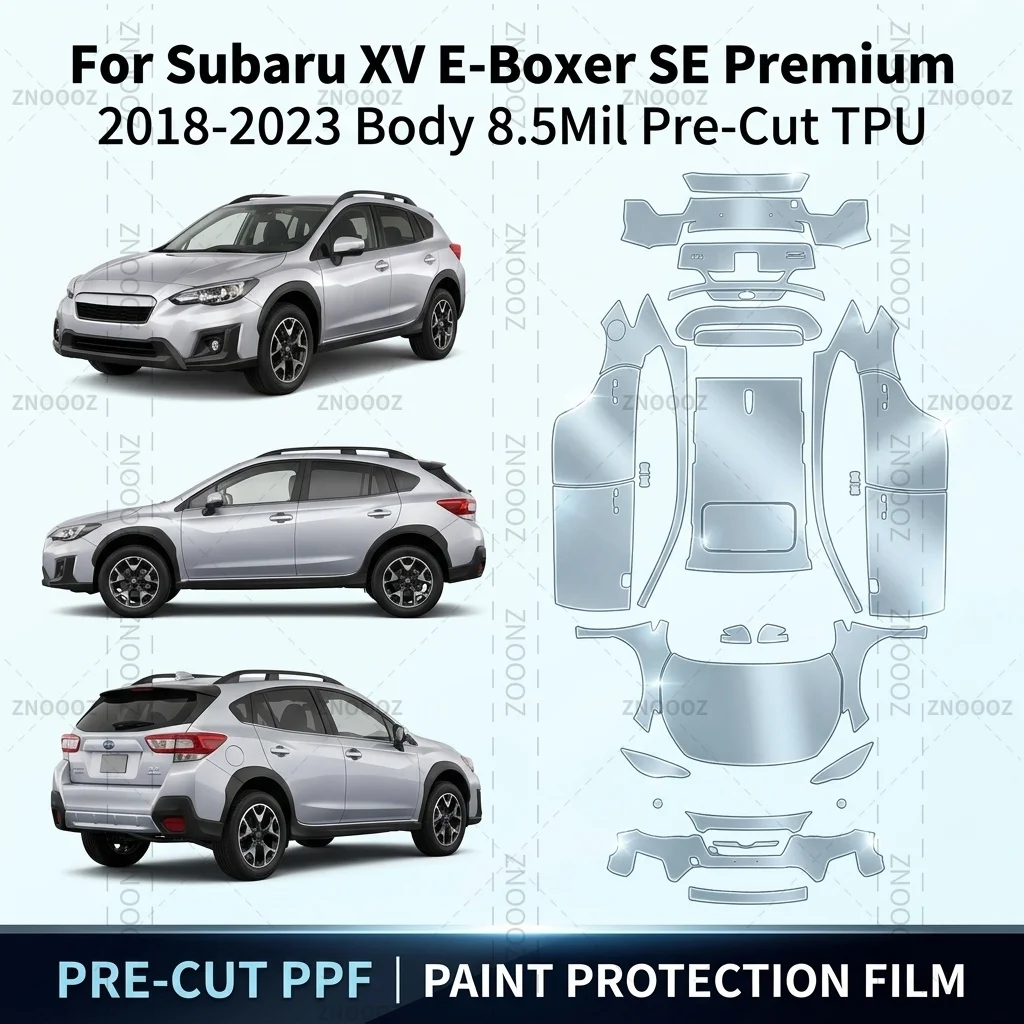 For Subaru XV E-Boxer SE Premium 2018-2023 Body 8.5Mil Pre-Cut TPU PPF Paint Protection Full Vehicle Glossy Clear Matte Black