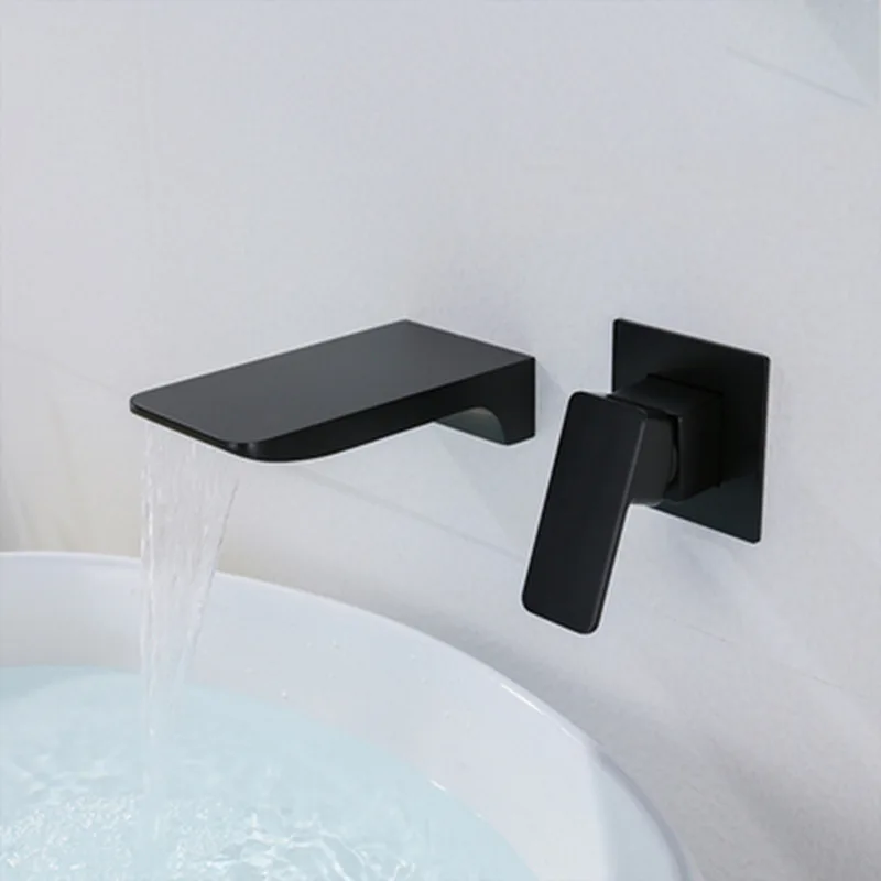 

Bathroom Waterfall Faucet Hidden Washbasin Faucet Embedded Hot&Cold Water Mixer Tap