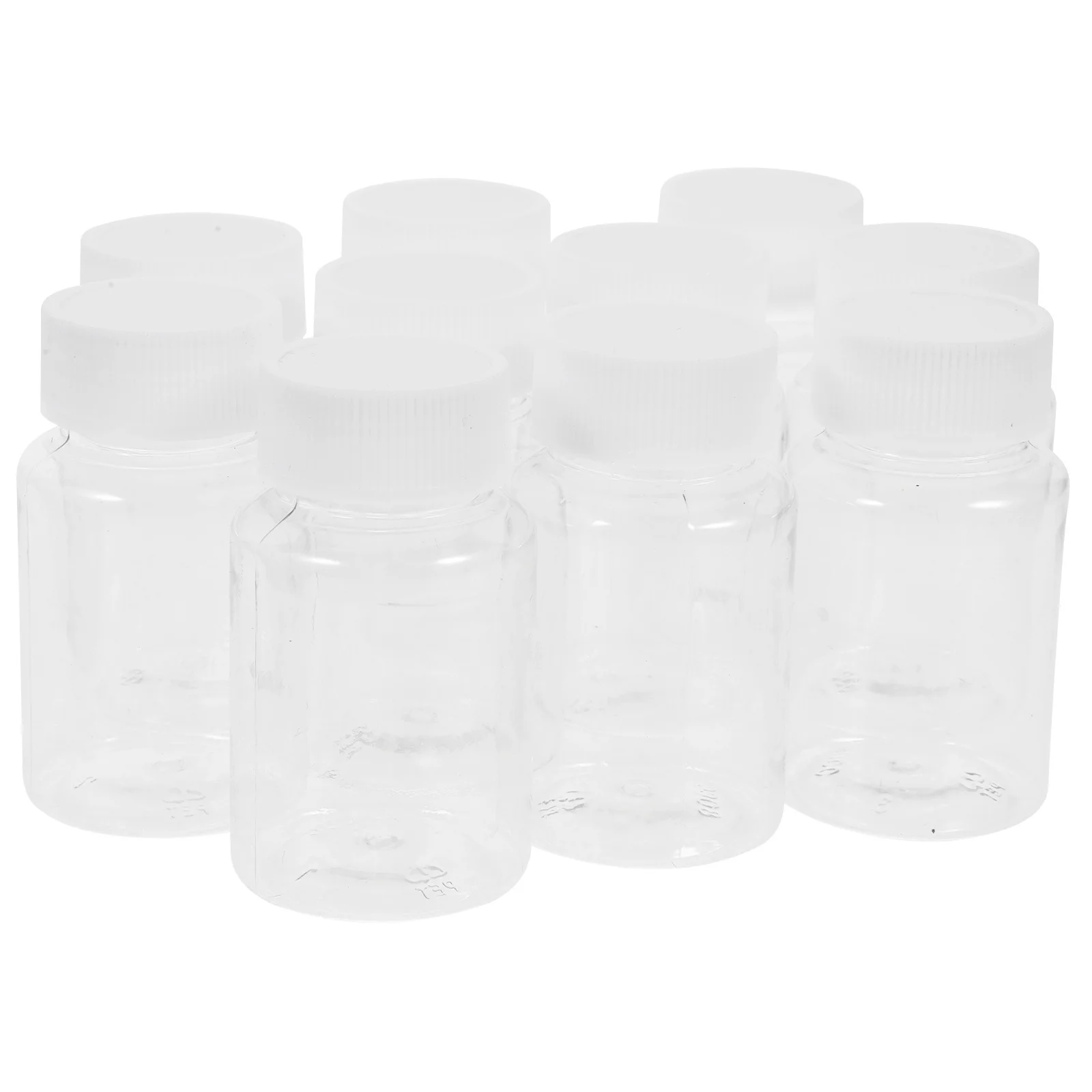 10 Stück durchsichtige Kunststoff-Pillenflaschen, 80 ml, großer Mund, wasserdichte Aufbewahrung, Pillenbehälter, Flaschenbehälter, Reise-Vitamin