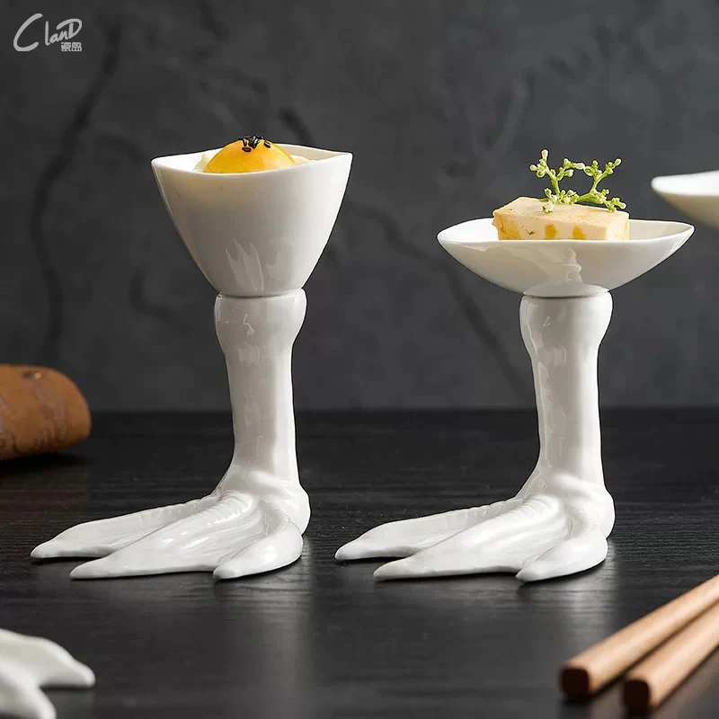 

Creative Molecular Cuisine Tray, Goose Web, High-Leg Shaped, Front Dish, Dish, Artistic Cuisine Tableware