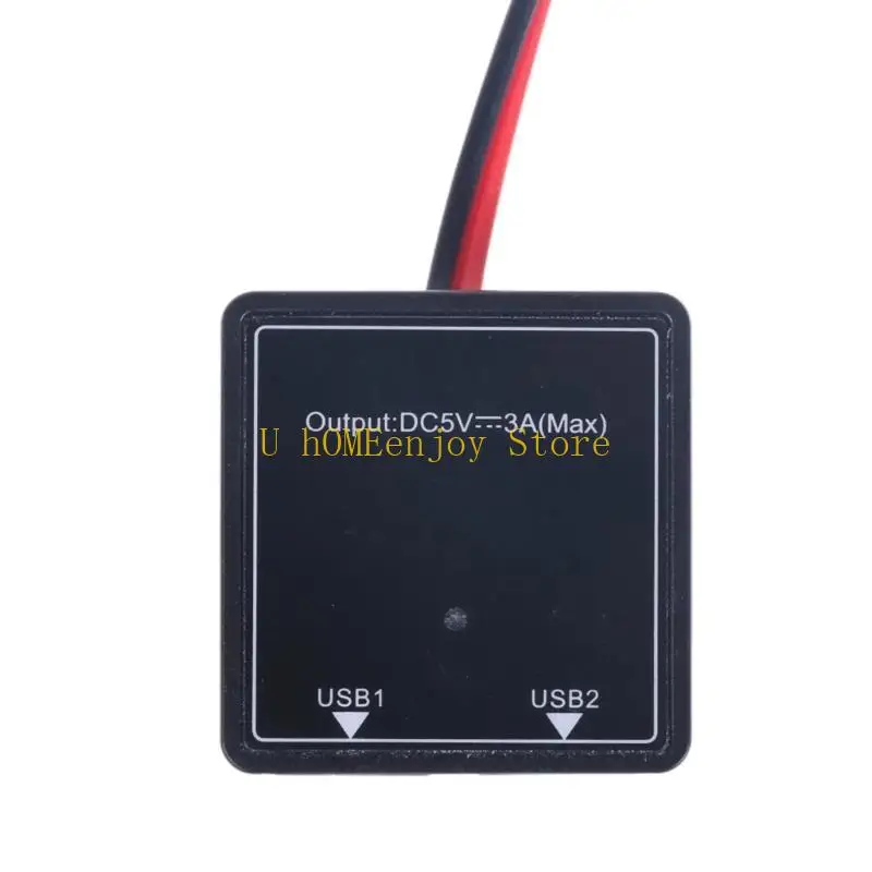 B0KF DC5.5x2.1mm to USB Power for Solar Panel 12V Power Adapters DC6V-30V