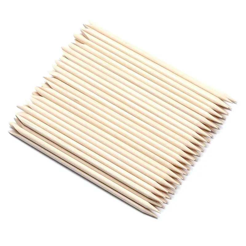 20 pcs Nail Art Design Orange Wood Stick Cuticle Pusher Remover Manicure Care