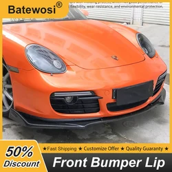 For Porsche Cayman Boxster 981 718 2016 17 18 19 20 21 Car Front Bumper Splitter Lip Body Kit Spoiler Diffuser Deflector Carbon