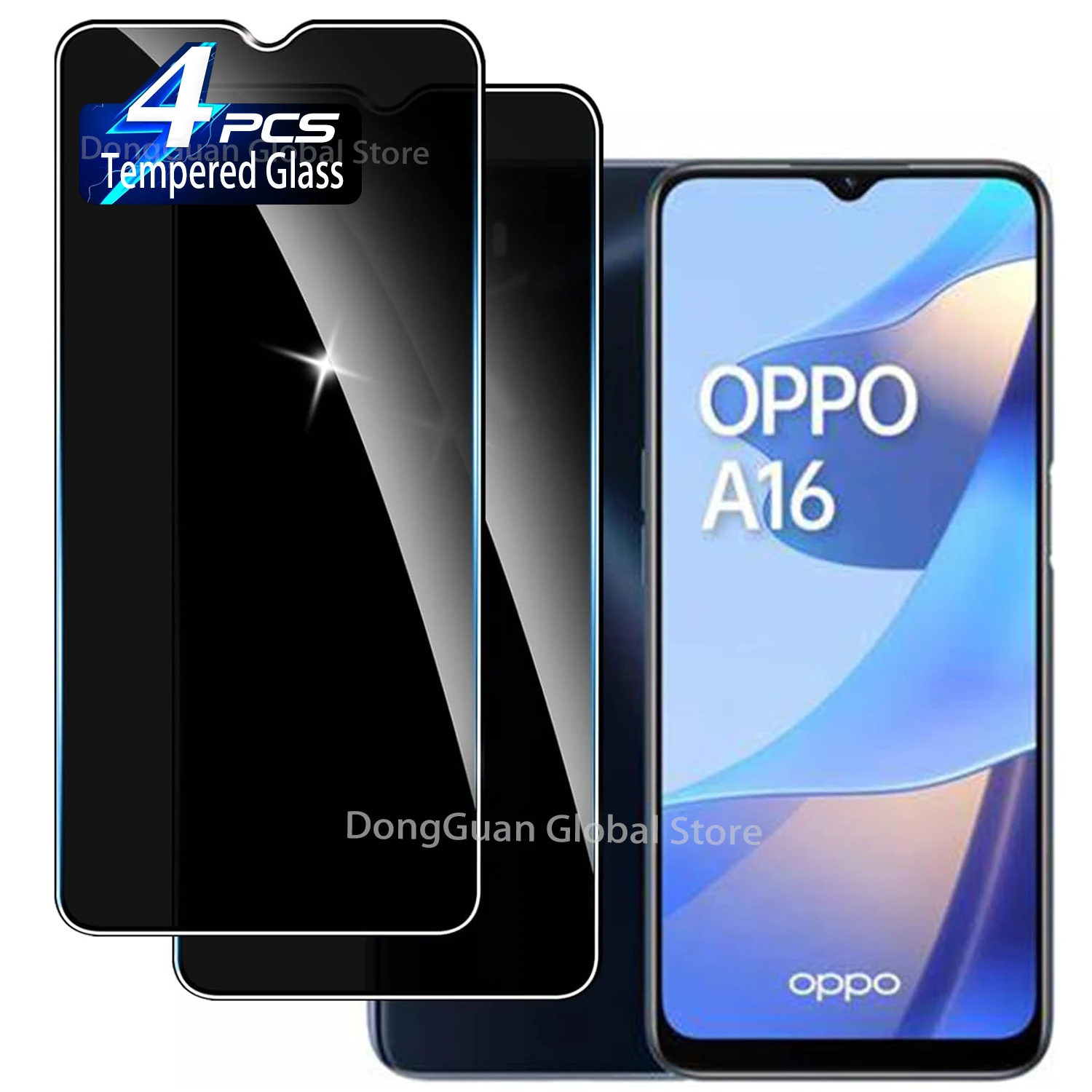 

For OPPO A16 / A16S Anti Spy Tempered Glass Protector Privacy Screen Film