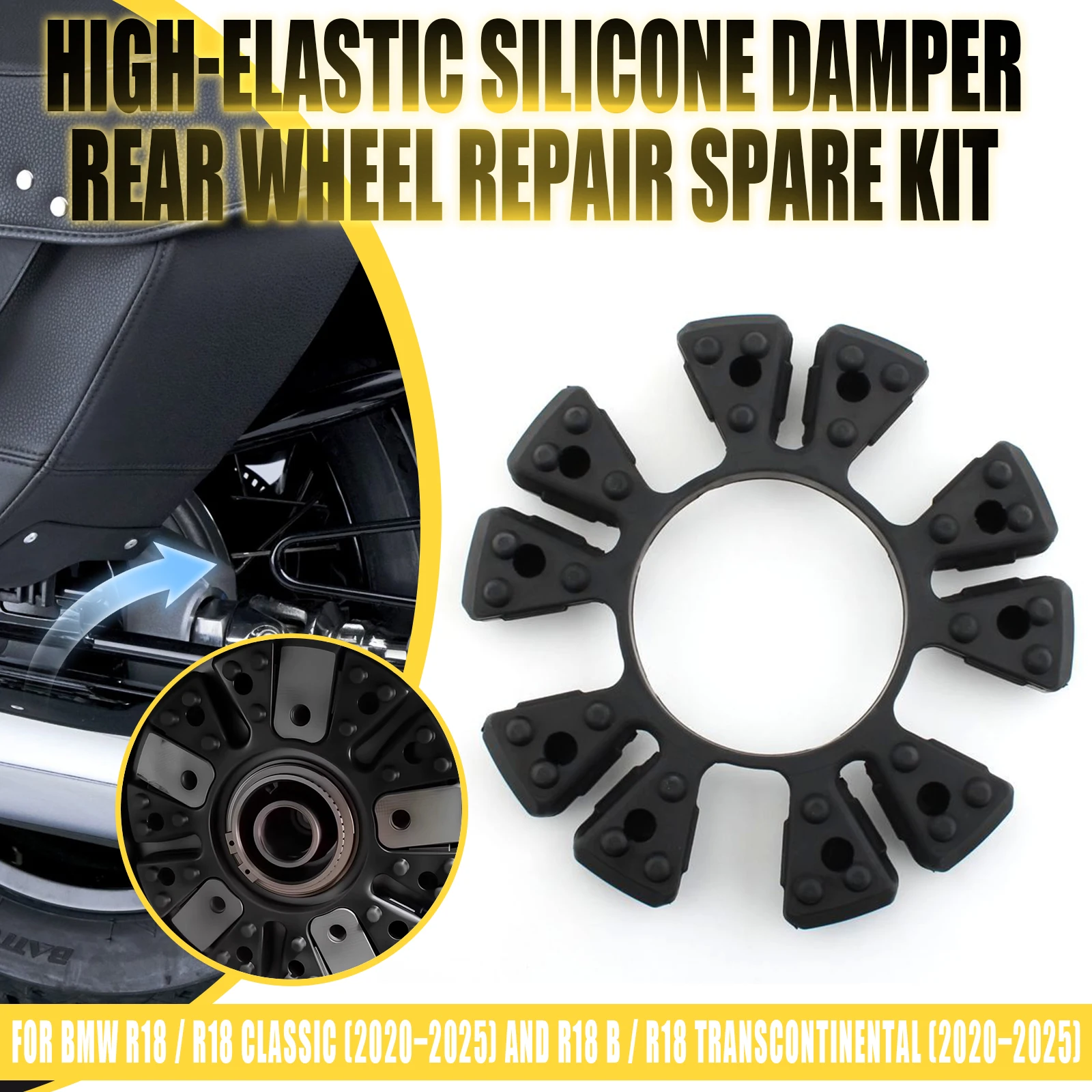 For R18 R18B R18 Roctane R18 Transcontinental R18 Classic Motorcycle Sprocket Hub Damper Kit Rear Wheel Drive Buffer Set