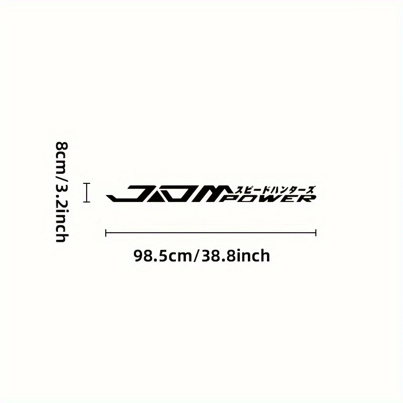 JDM Style Windshield Decal - Large 98.5cm Vinyl Sticker (Waterproof, Non-Fading) for Car Decoration