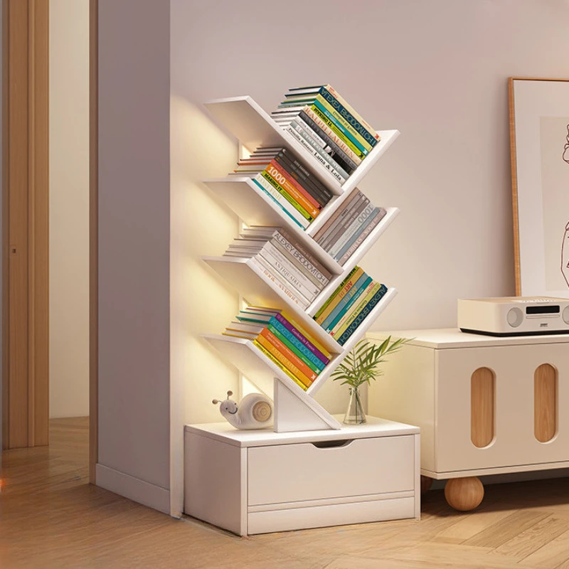 ei-Simple creative bookshelf modern Tree-shaped multi-layer corner Household storage shelf estantería
