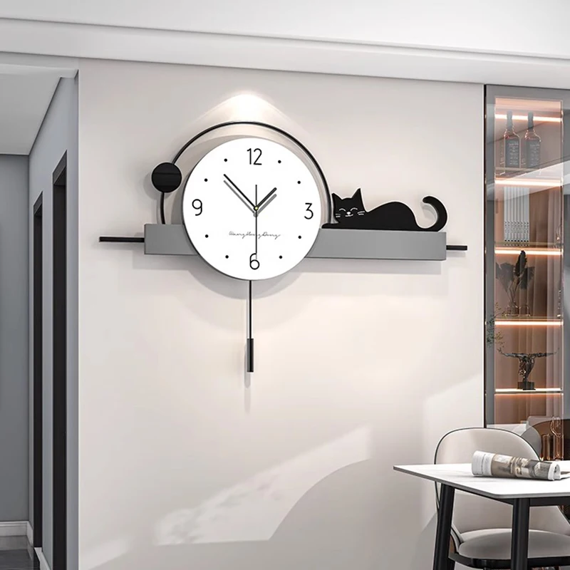 Movement Mechanism Wall Clock Pendulum Luxury Nordic Modern Wall Clocks Living Room Reloj De Pared Para Salon Wall Decor