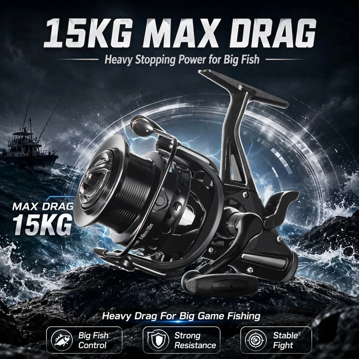 SAMOLLA Dual Brake Spinning Re - Outdoor Power Reel recension och pris