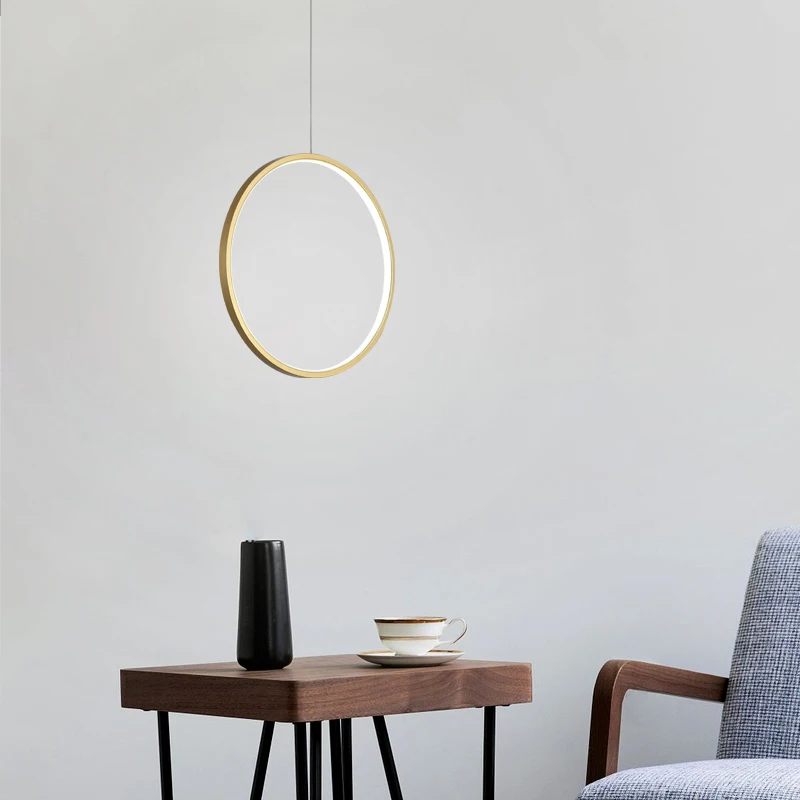 Minimalist Black Gold White LED Pendant Lights For Dining Room Bedroom Kitchen Indoor Fixture Nordic Style Hanging Chandeliers