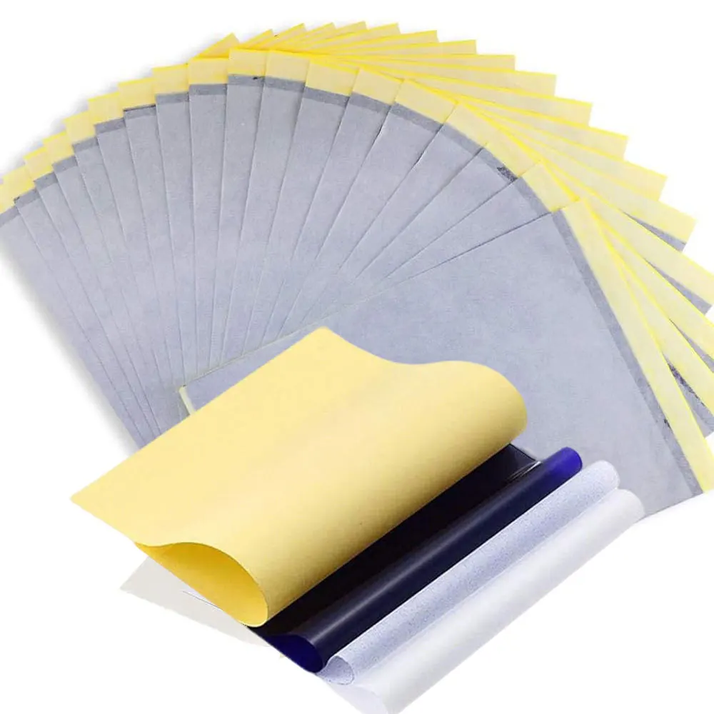 200/100/50/5pcs Tattoo Transfer Paper A4 Tattoo Copier Stencil Paper Thermal Copy Paper for Transfer Machine Tattoo Accessories
