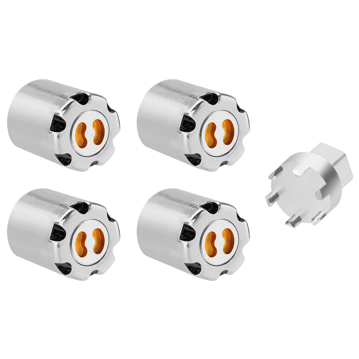 TCRC 4PCS Aluminum M2 Wheels Center Caps Lock Nuts for 1/24 RC Crawler Car SCX24 AX24 FCX24 Upgrade