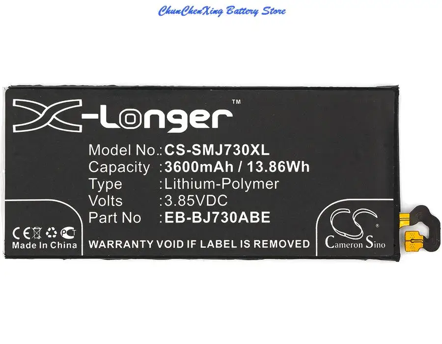 Cameron Sino 3600mAh Battery EB-BJ730ABE for Samsung Galaxy J7 2017, Galaxy J7 Pro, SM-J730F/DS, J730FM, J730G, J730GM/DS, J730K