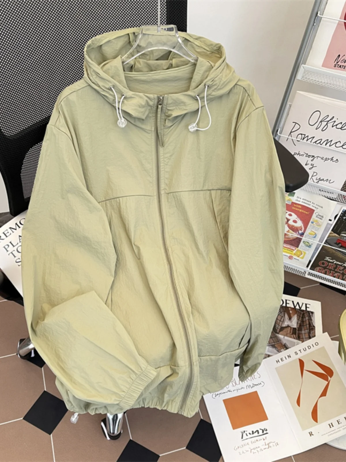 

Couple's Lightweight Ice Silk Sun Protection Clothing Summer Outdoor Loose Fit Hooded Jaet Men's Trendy Brand Breathable Cl...