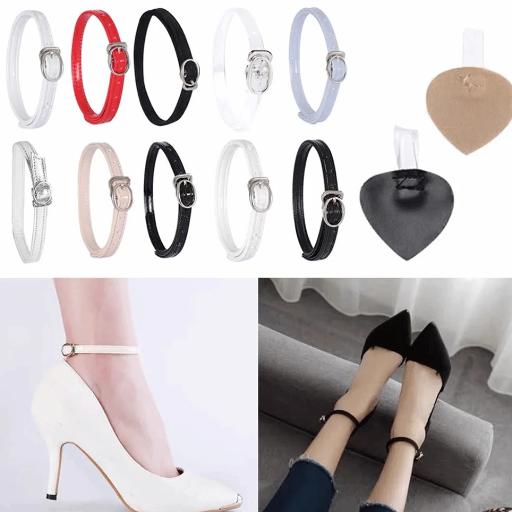 Fashion Anti-skid Ankle Shoe Belt Bundle Laces Metal Tip High Heels Shoes Tie Straps Band Adjustable Shoe Belt Women