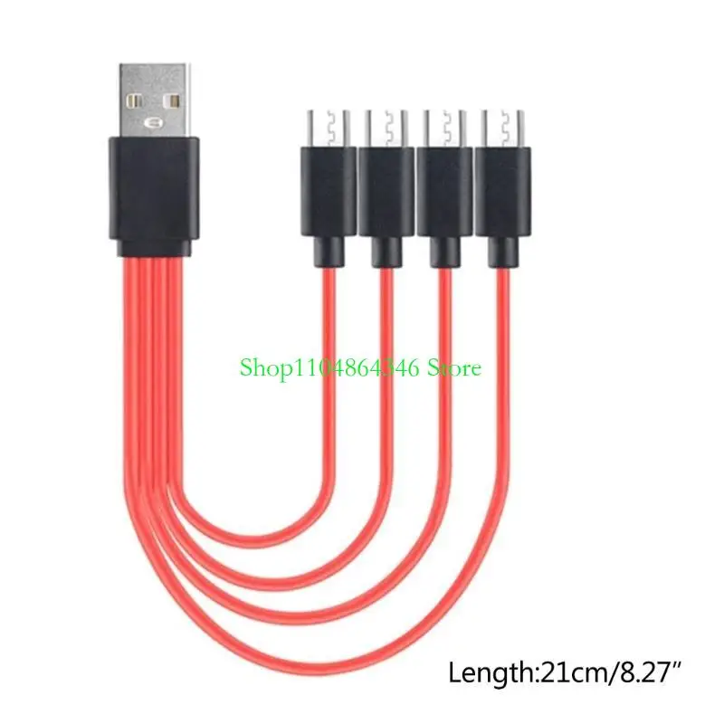 5asd 4 In 1 Micro USB Splitter Charging Data Cable For Android Phone Tablet Splitter