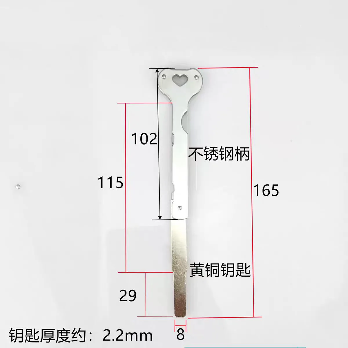10pcs Fingerprint Lock Cylinder, Folding and Extended, Full Copper Key, Stainless Steel Handle, Scissor Key