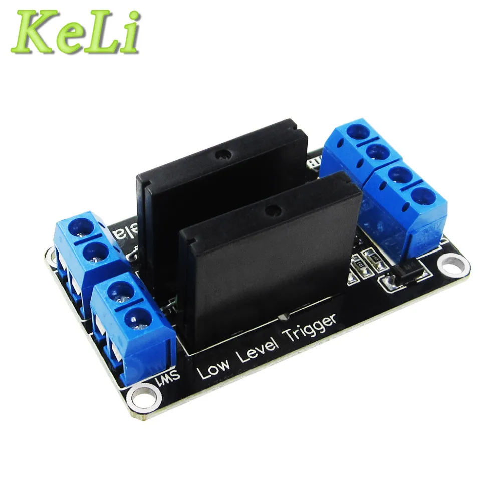 2 Channel 5V DC Relay Module Solid State  Low/High Level SSR AVR DSP