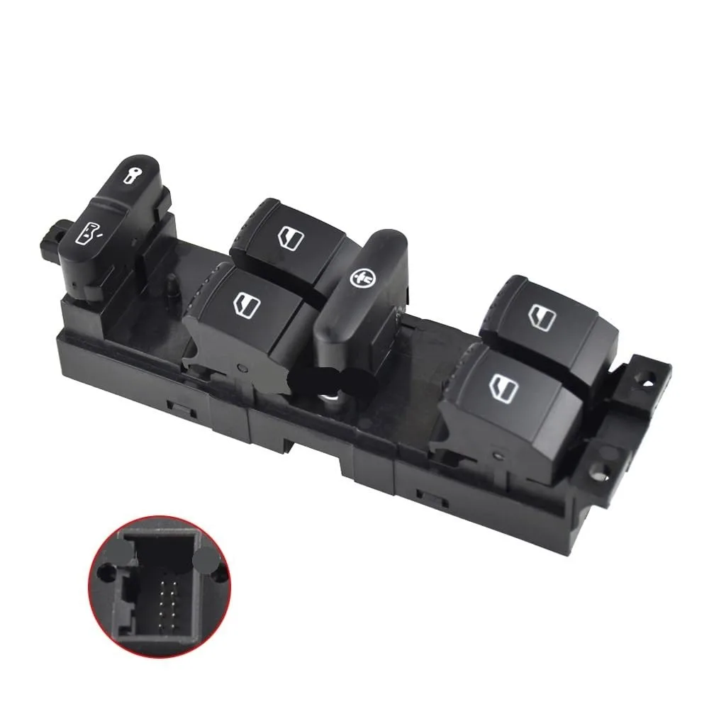 جديد 1J4959857A 1J4959857B مفتاح نافذة رئيسي متوافق مع V-W Golf MK4 Seat Skoda Octavia MK1 Fabia Bora #4