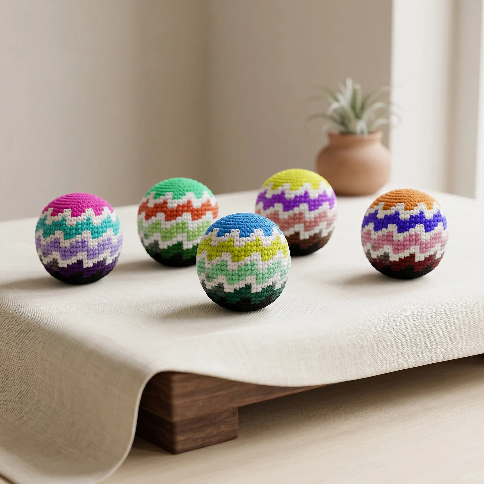 Hand-Made Knitted Footbag Lightweight Woven Footbag Multicolor Ready-to-Use for Boys Girls Adults Student Leisure Occasion