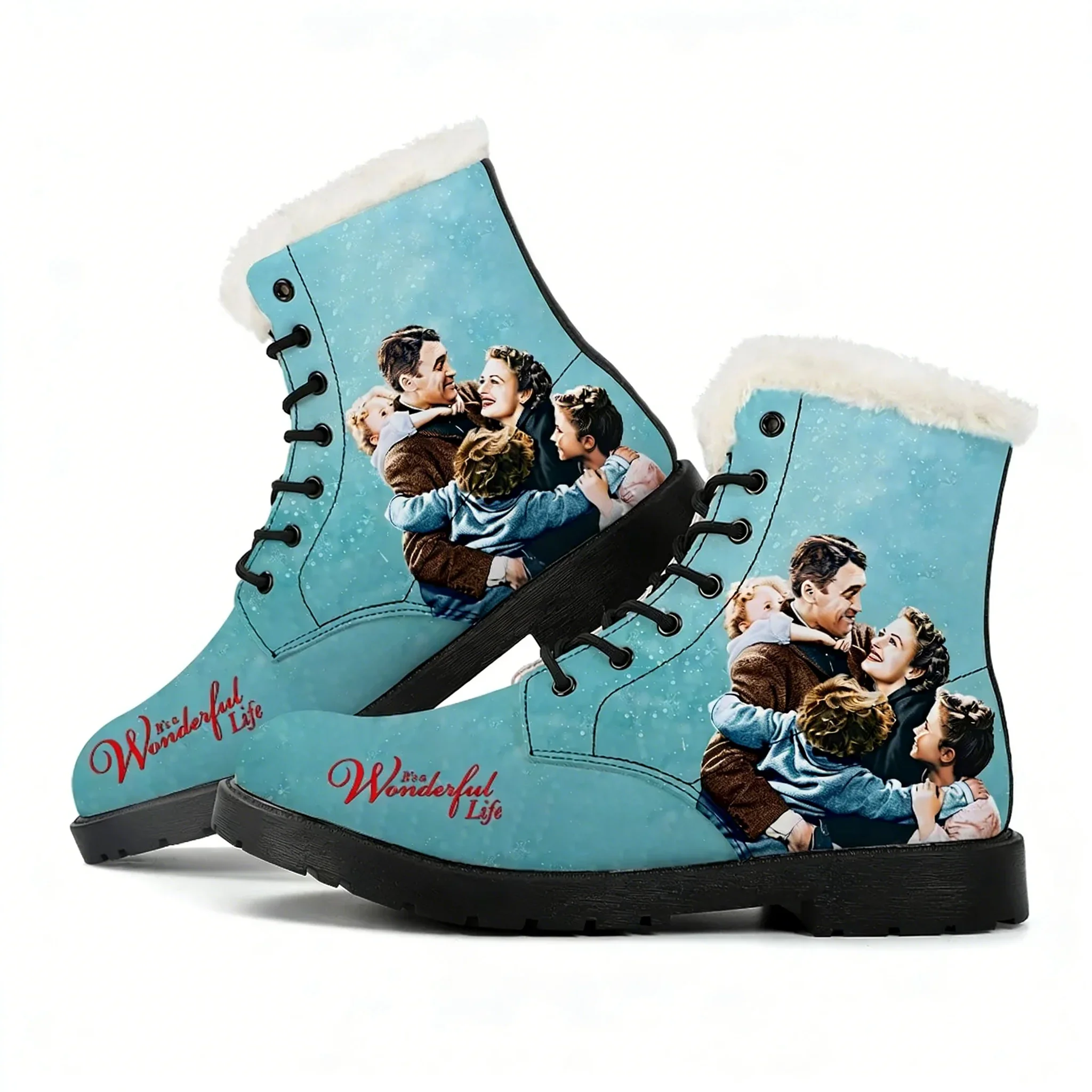 

Плюшевые ботинки It's A Wonderful Life для мужчин, женщин и подростков, повседневная обувь, теплые уличные ботинки, высококачественные персонализированные ботинки с индивидуальным дизайном