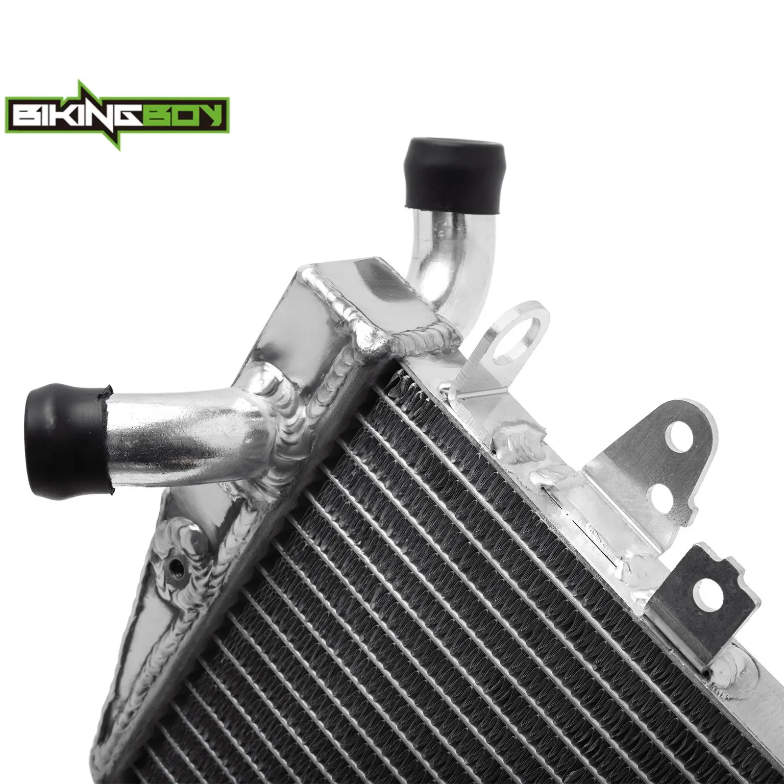 BIKINGBOY Motorkühler für Honda Interceptor 800 VFR800 14 15 16 17 18, unterer Wasserkühler, Aluminiumkern, poliert – Detail 7