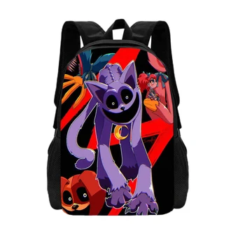 웃는 동물 소년 소녀 학교 가방, 대용량 만화 배낭 어린이 가방, 내구성 소프트 모칠라 어린이 선물  Best5