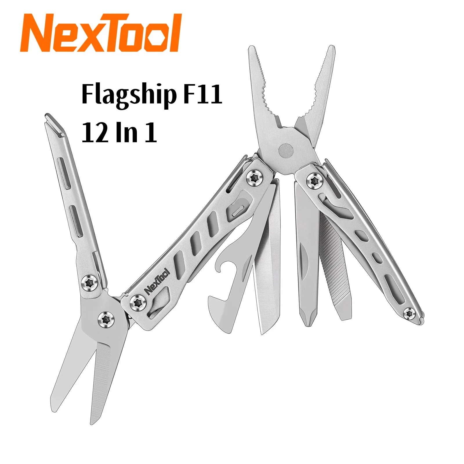 Nextool Mini Flagship 15-in-1 EDC Pocket Plier Schroevedraaier Multitool voor sleutelhanger, draagbare schaar, kamperen, outdoor handgereedschap