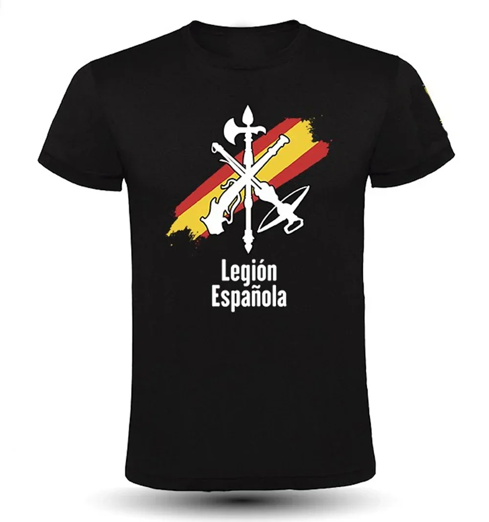 

Spanish Foreign Legion Flag Legion Espanola T-Shirt 100% Cotton O-Neck Summer Short Sleeve Casual Mens T-shirt Size S-3XL