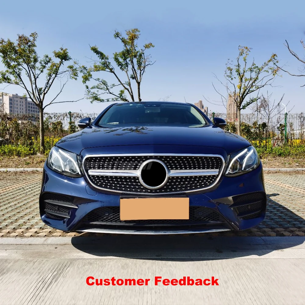 2015-2019 For merced W213 Diamond grille ABS Black With Camera hole E-Class E200 E250 E300 E350 E400 E500 E550 Sport W238 Grille