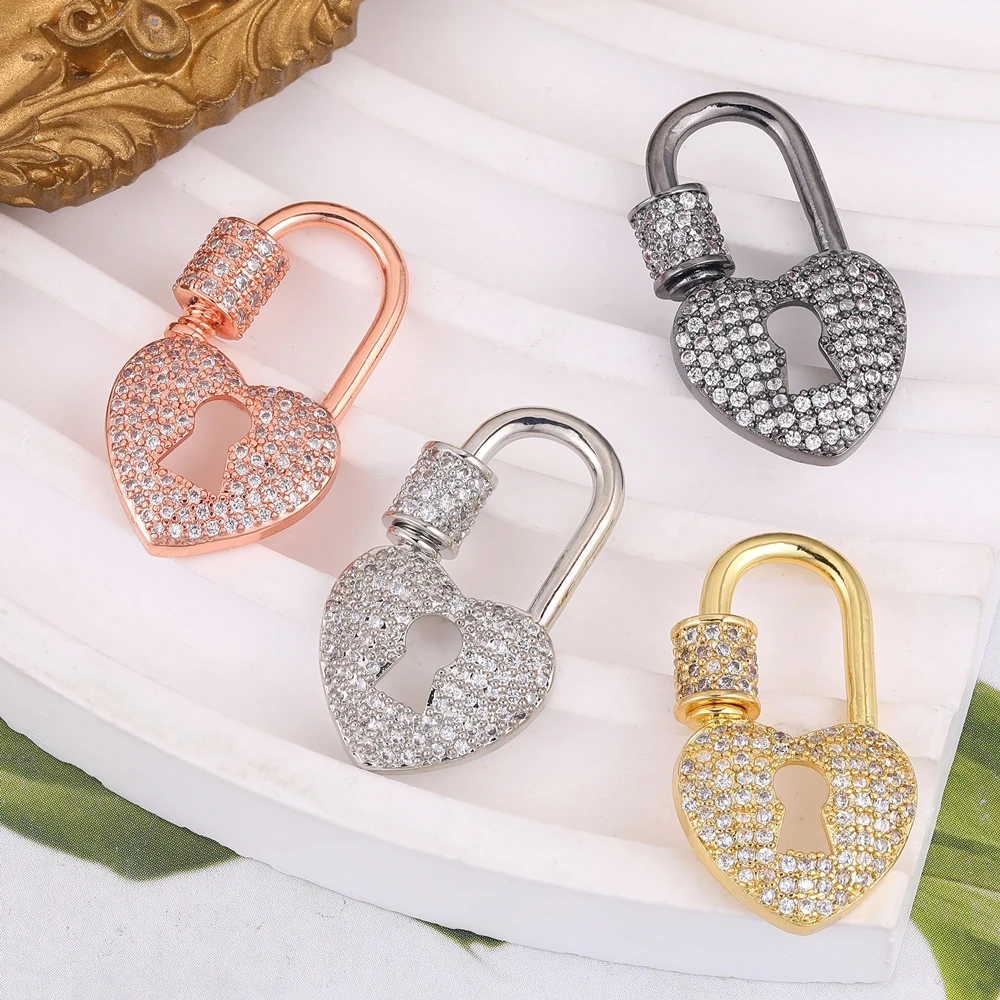 Juya DIY Creative Carabiner Fastener Bolt Hook Screw Lock Clasps Accessories For Needlework Pendant Punk Jewelry Making Supplies
