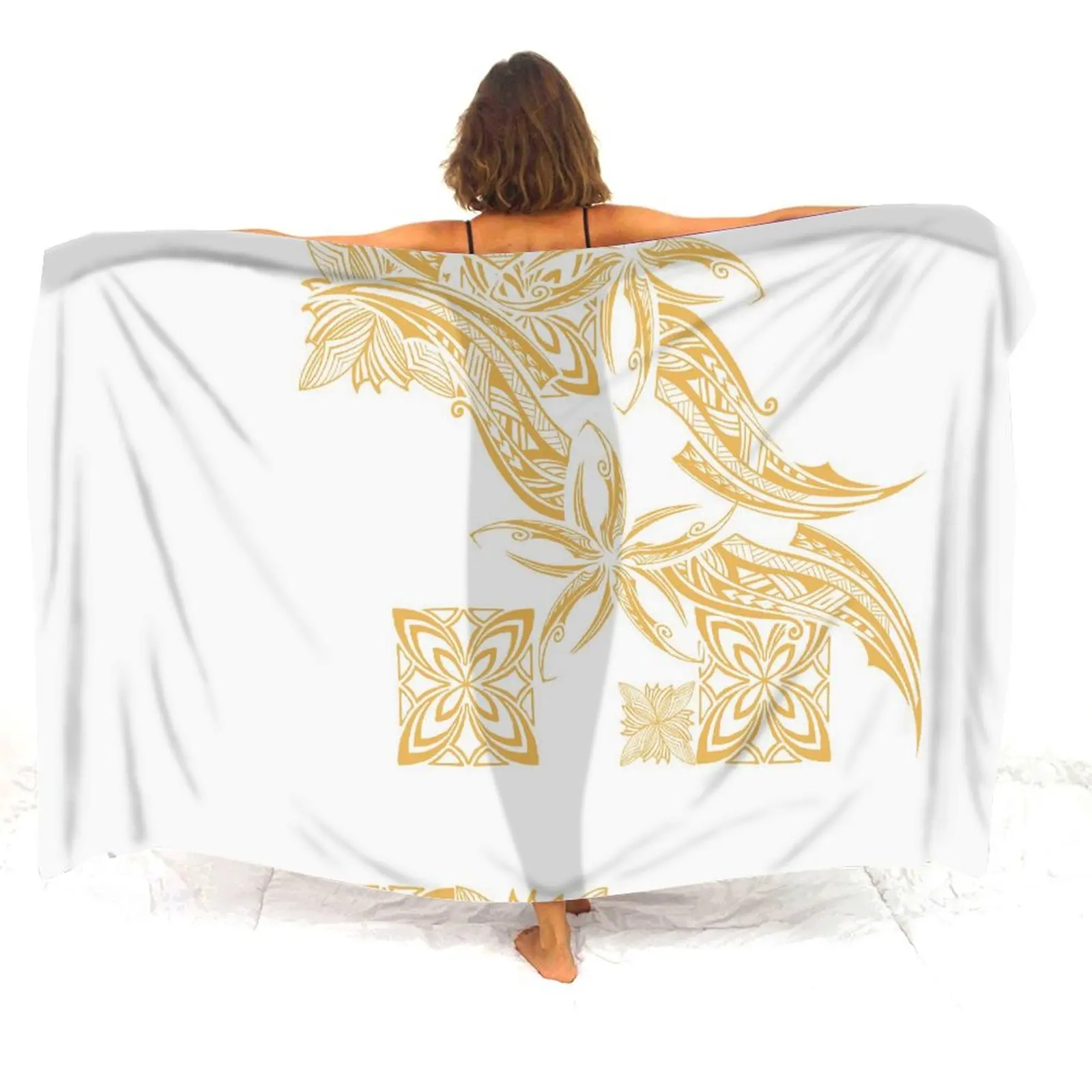 

Floral Print Pattern Custom Polynesian Style Party Party Piece Coat Custom Pattern Design Custom Sarong For Pacific Island Women
