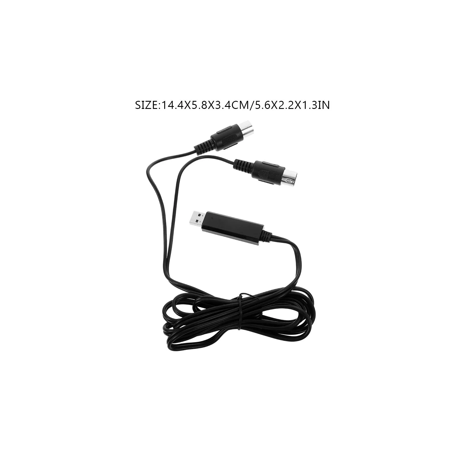 

2m USB Midi Cable Converter Built-in Driver Piano Keyboard Adapter Cord for Pc Laptop Music Editing Fast Stable Transmission