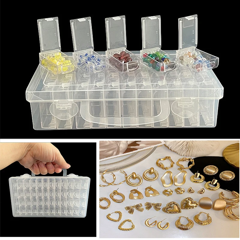 

5D Jewelry Organizer Bead Storage Solutions 48 Compartments Assorted Craft Organizers