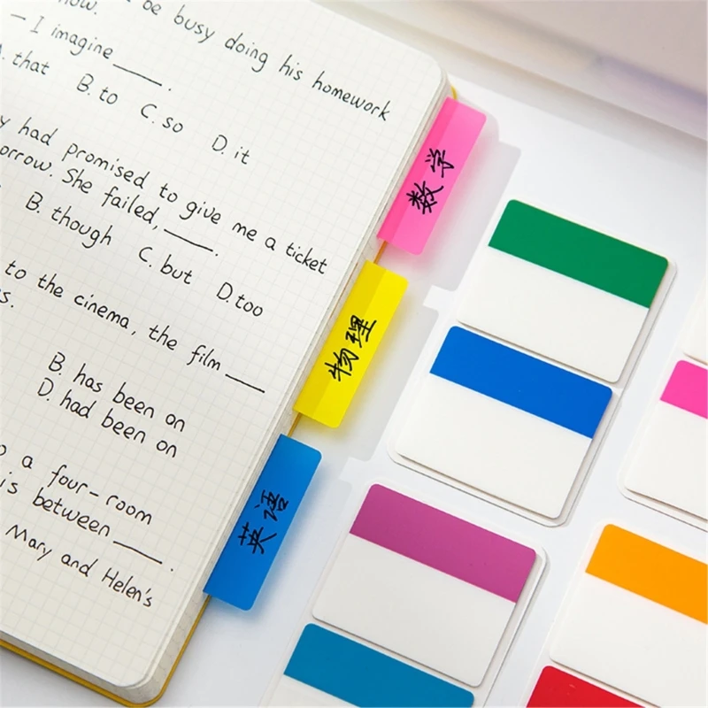 250Pcs Index Stickers Tabs Sticky Index Labels Page Writable Index Page Marker for Books Calendar Notebook