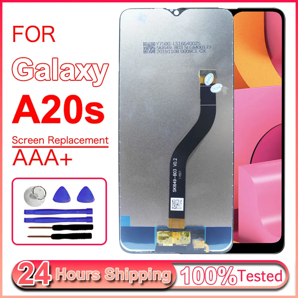 For Samsung Galaxy A20s LCD Display Touch Screen Digitizer Assembly Replacement for Samsung A20s A207F LCD Screen