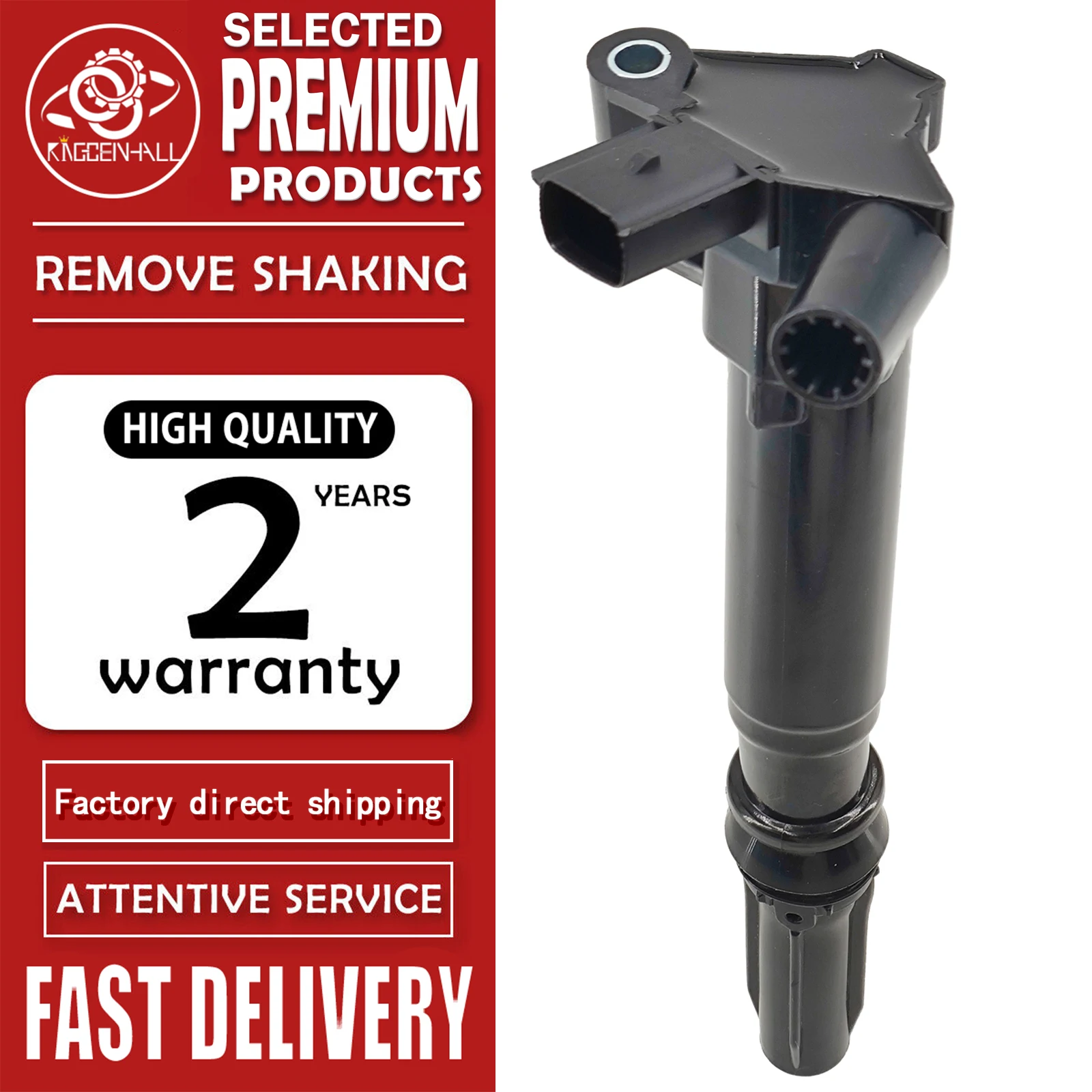 Right Ignition Coil DG525 AL3Z-12029-A Compatible With Ford F-150 SVT Raptor F-250 F-350 Super Duty 6.2L V8 Auto Engine Part
