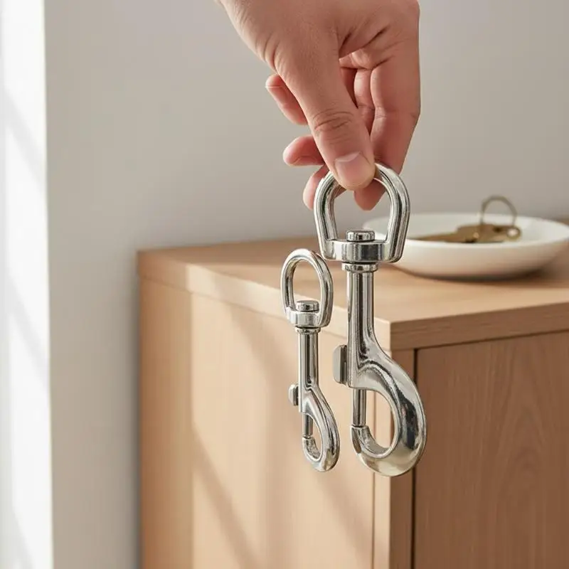 Haustierhalsband Metall-Schnappverschluss 5 Stück Runder Drehkarabiner für Schlüsselanhänger DIY-Bastelzubehör Haustierbedarf – Detail 3