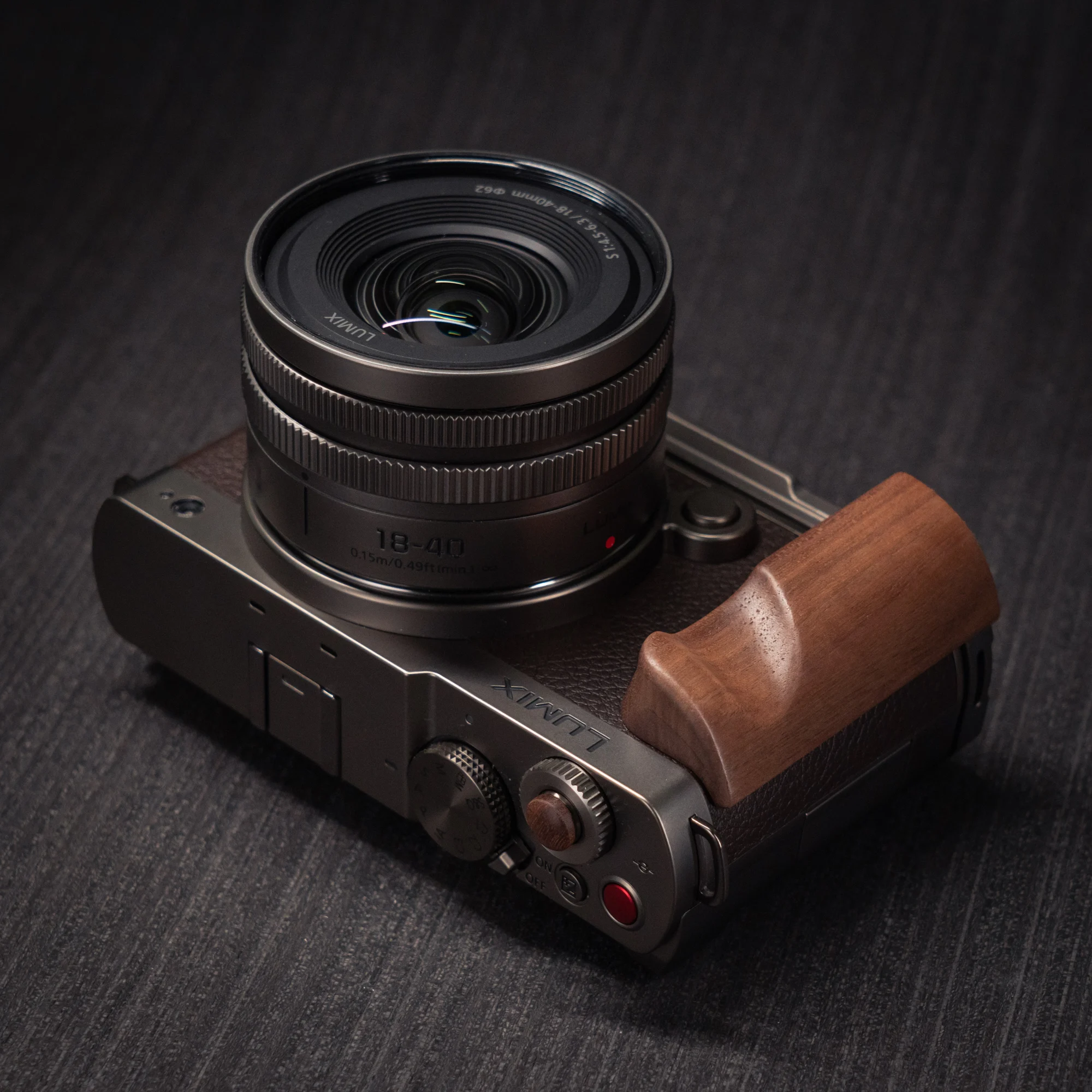 Holz-Handgriff L-Halterung für Panasonic Lumix S9 Kamera mit Schnellwechsel-L-Platten-Halterung Ultraleicht mit Legierungsbasis – Detail 25