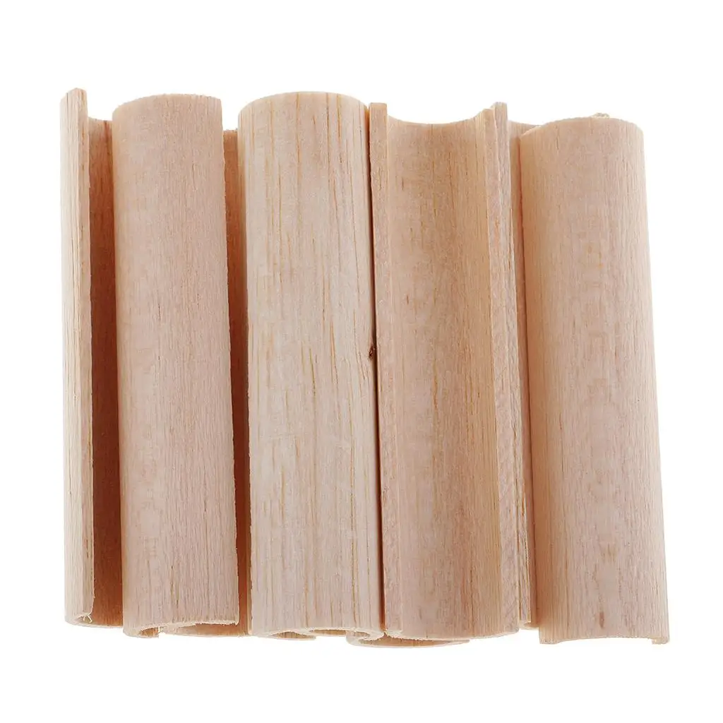 3 Sizes Wood Half Round Bar Wooden for Woodcraft Woodworking DIY