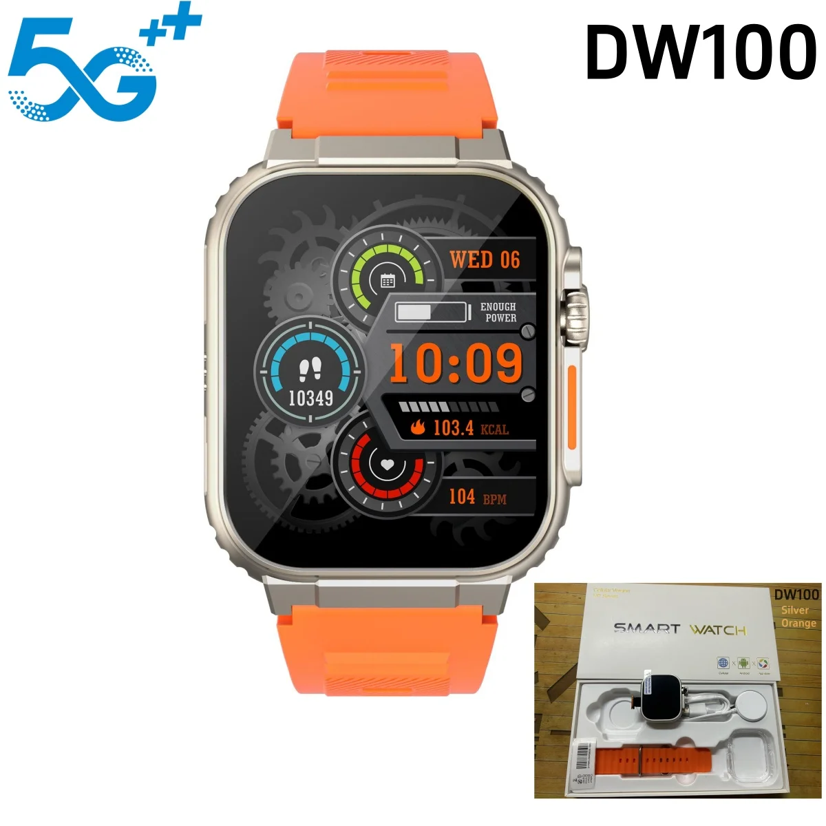 Original DW100 Smart Watch 4G/5G LTE Rotary Camera GPS Position WIFI Video Global Calling 2.29'' Amoled Android 10.0 Smartwatch