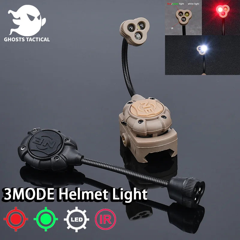 WADSN Tactical Airsoft Helmet Light Princeton Softair Lantern IR Red Dot LED Flashlight Tec Mpls 3 LED Light Weapon Rifle Lamp