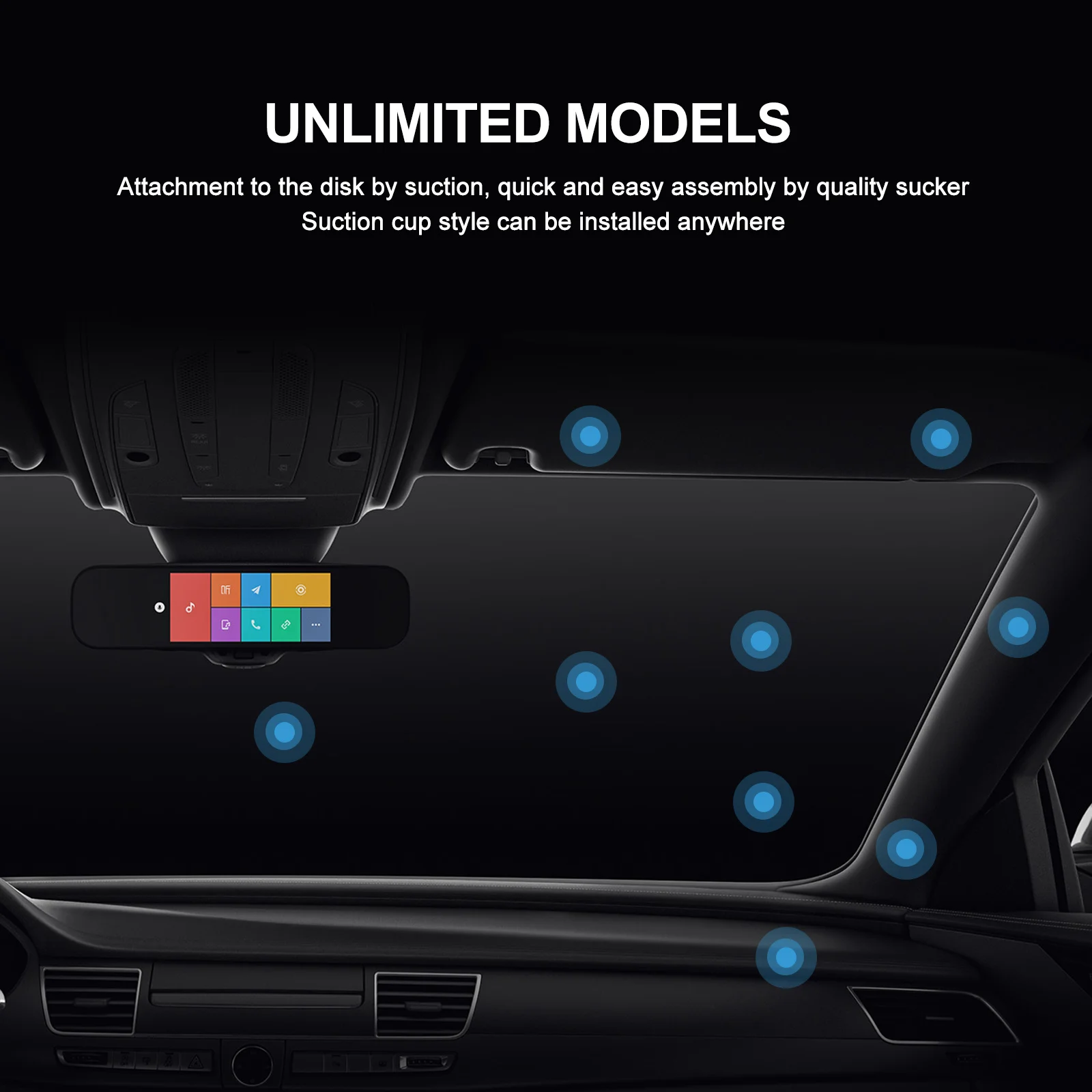 مراقبة الطفل لمرآة الرؤية الخلفية الداخلية للسيارة زاوية واسعة مرنة معقوفة شفط جبل مرآة محدبة للأمان #2