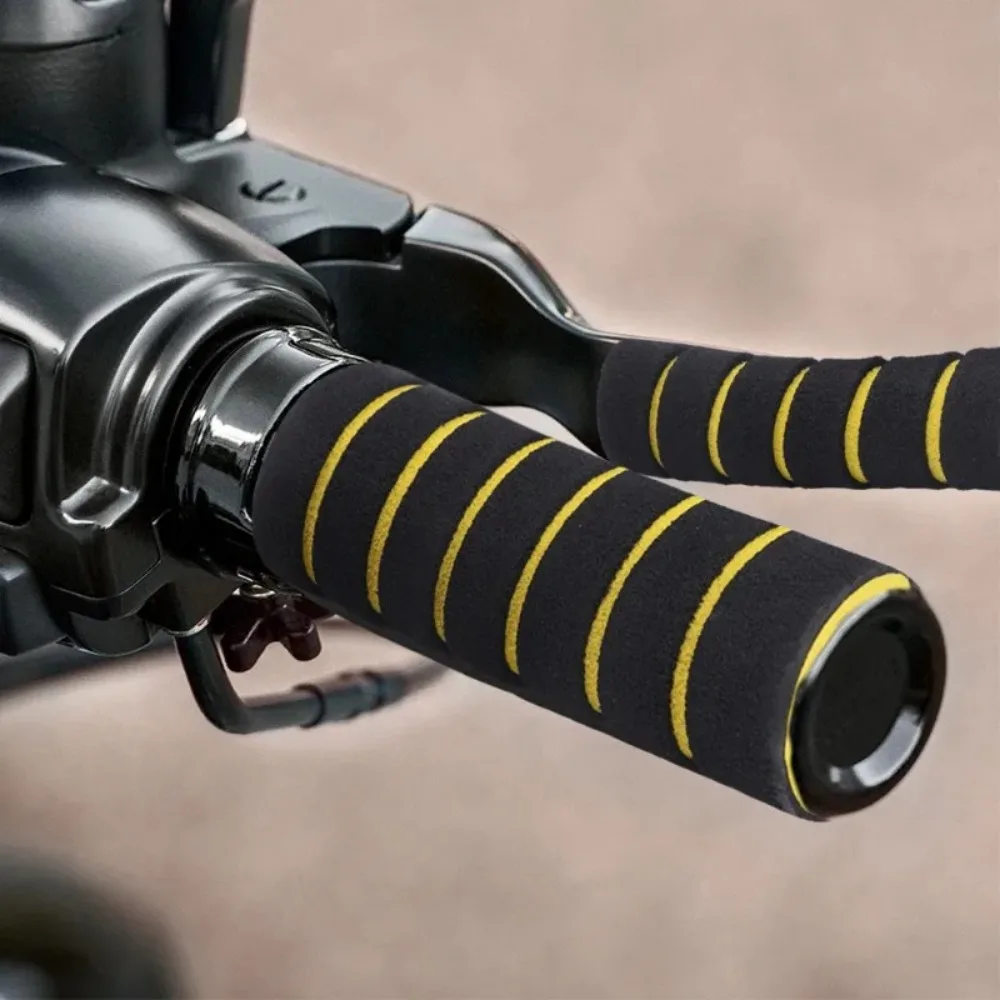 Stoßdämpfende Schwammgriffe für Motorradlenker Komfortable Schaumstoff-Handgriffe für Langstreckenfahrten für Motorräder und E-Bikes – Detail 3