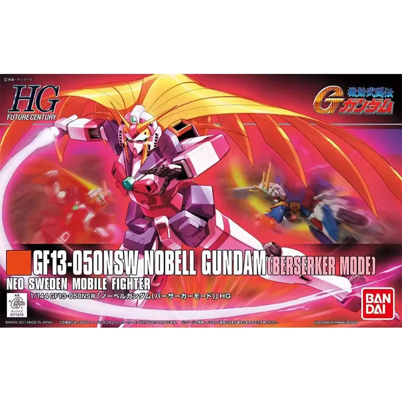 Bandai Original GUNDAM montaje modelo HG HGUC 1/144 GF13-0SONSW NOBELL figuras de acción de juguete para niños niñas niños regalo coleccionable