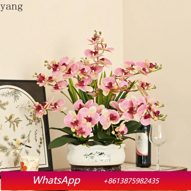 

CX high-end new Phalaenopsis simulated flower hotel company front desk living room decorative flower