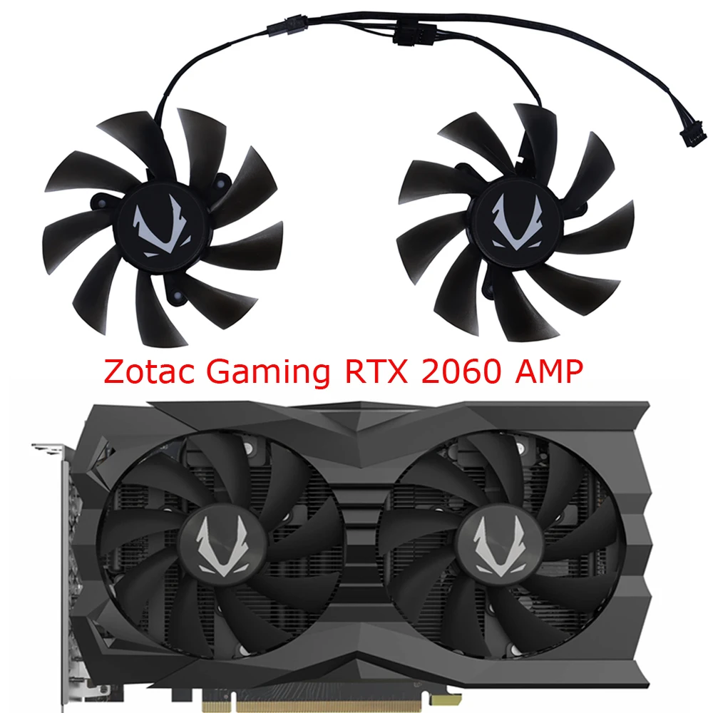 2 Stks/set, Ga 92S 2H, Gpu Vga Koeler, Videokaart Fan, Voor Zotac Geforce Rtx 2070 Super Mini 8Gb, ZT-T20710E-10M, Vervang Ha92a 2H