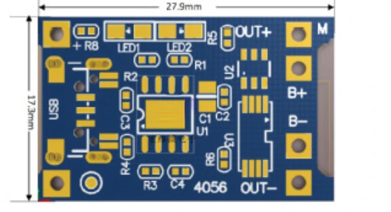 TP4056 Tipo-c USB 5V 1A 18650 Módulo de cargador de batería de litio Placa de carga con funciones de protección duales