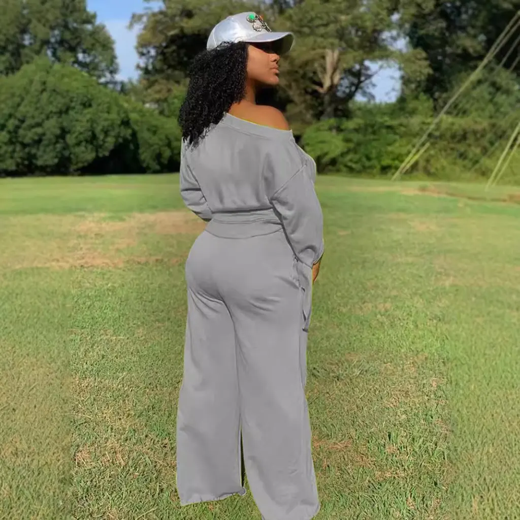 

Женский модный костюм, однотонные брюки с длинными рукавами на флисовой подкладке, комплект из двух предметов для городских поездок на работу в европейском и американском стиле