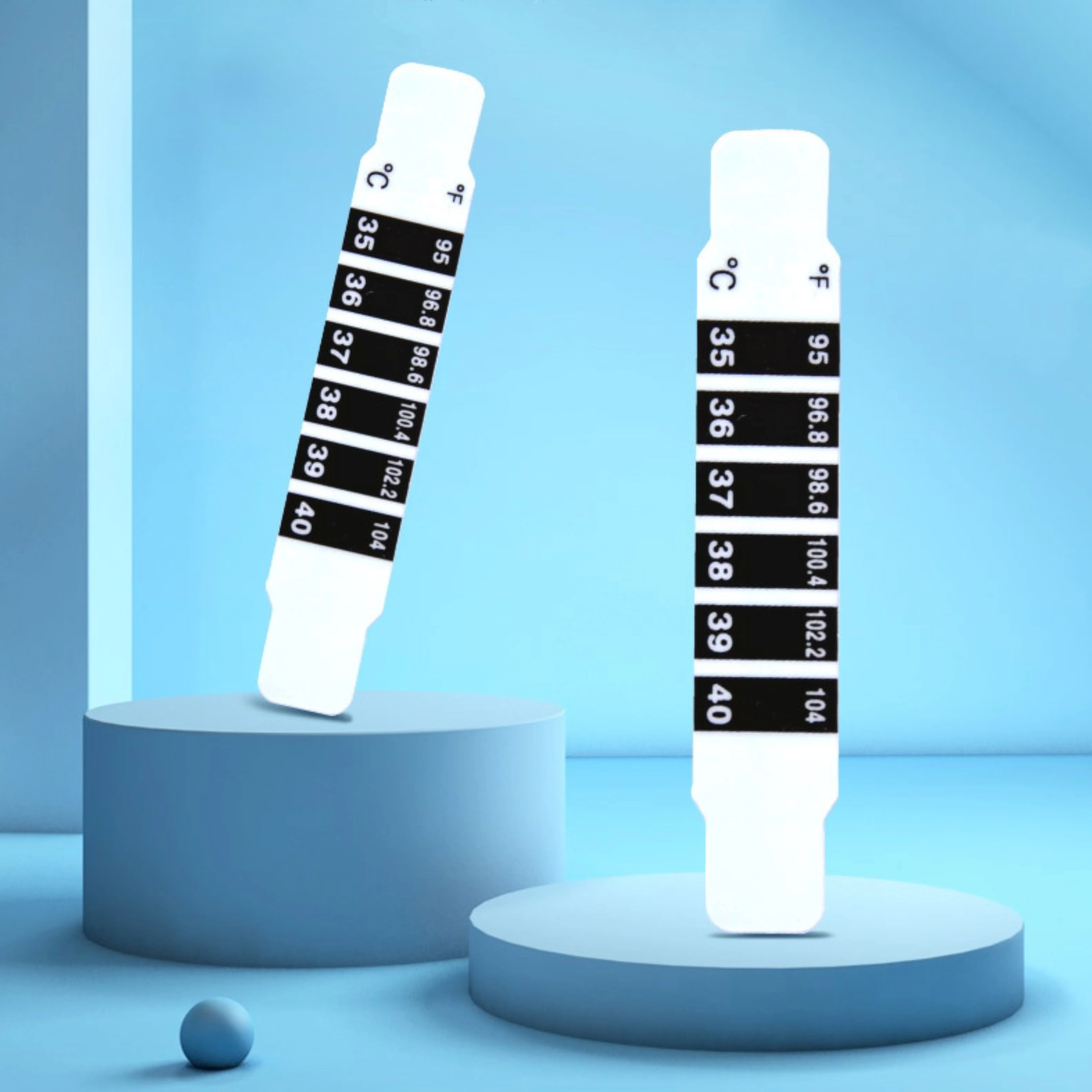 Color‑Changing Thermometer Strip Reusable Temperature Sticker For Milk Bottle Drink Fridge Car Indoor Temperature Measuring Tool